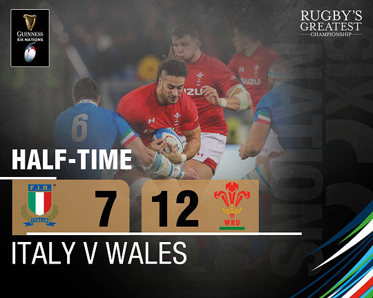 Italy v Wales HT Six Nations 2019